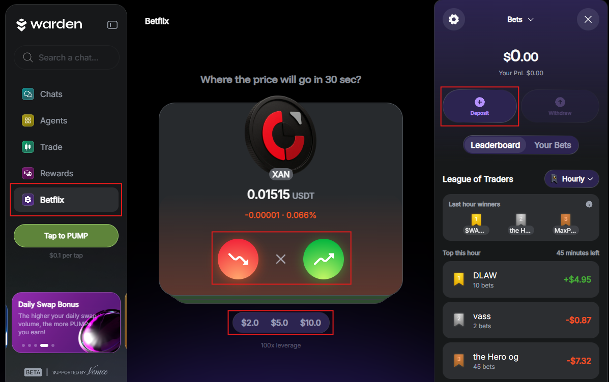 Start playing Betflix in Warden